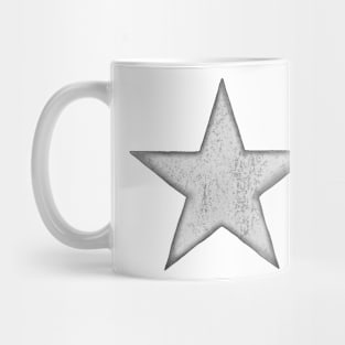 Silver Distressed Star Mug